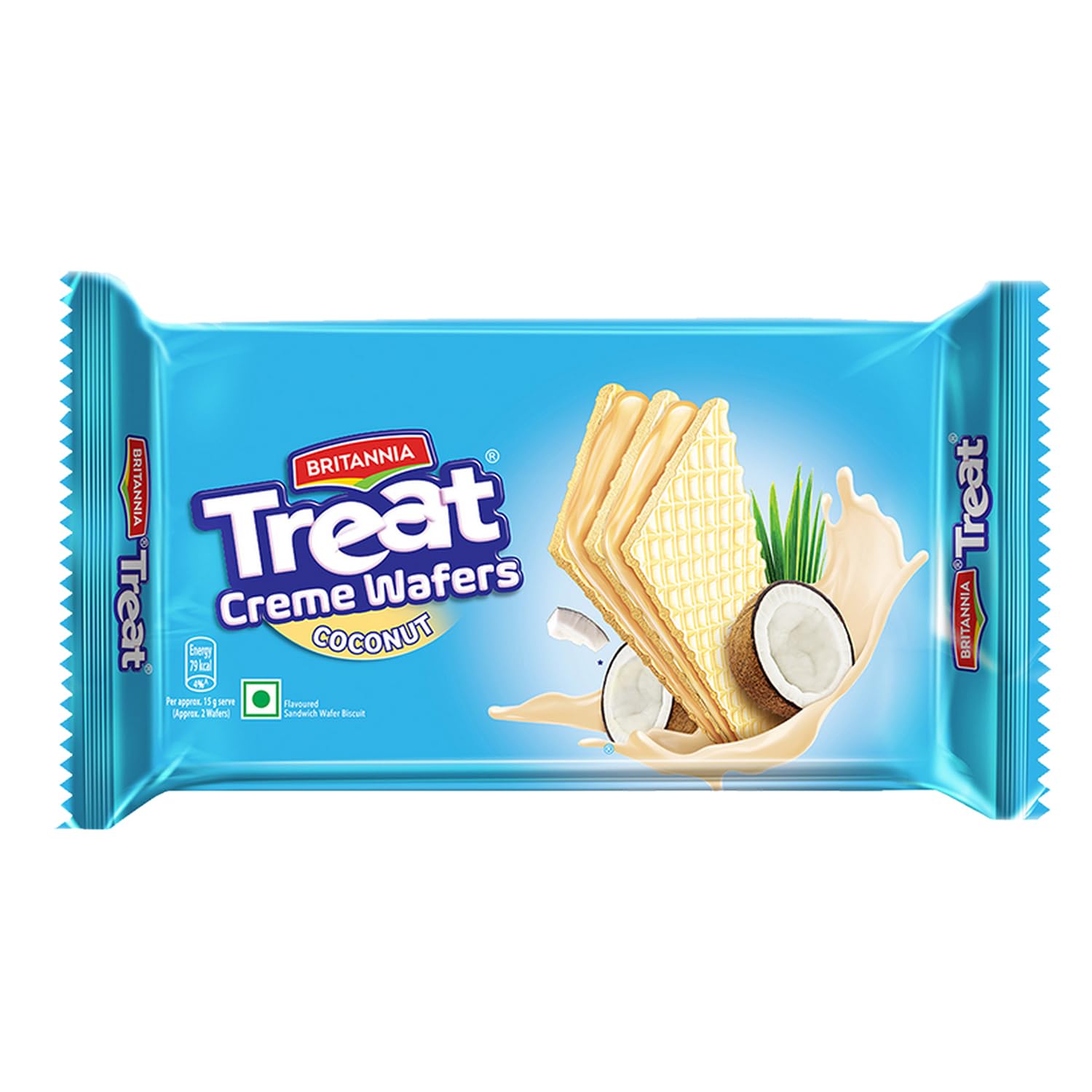 Britannia Treat CrÃƒÆ’Ã‚Â¨me Wafers Coconut Front