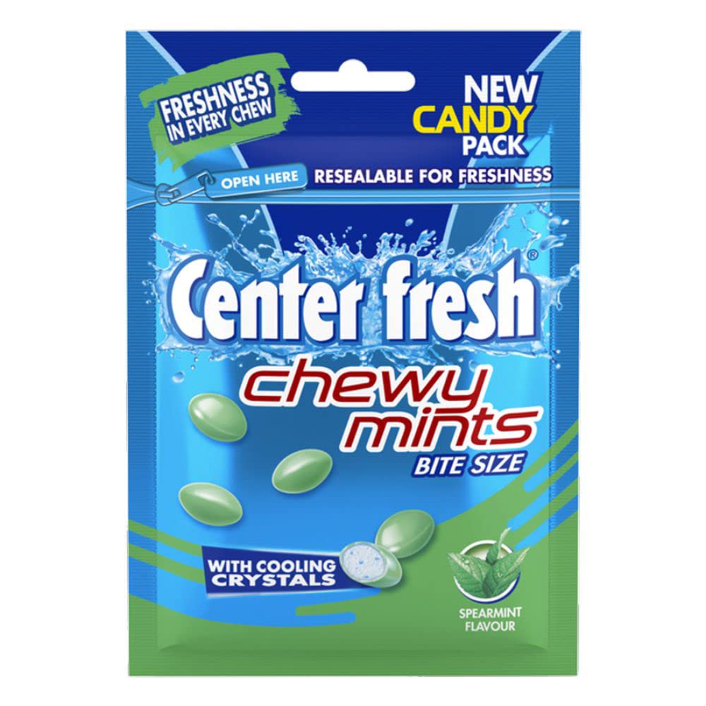 CENTER FRESH Mints Chewy Mints, Spearmint Flavour Candy Pouch