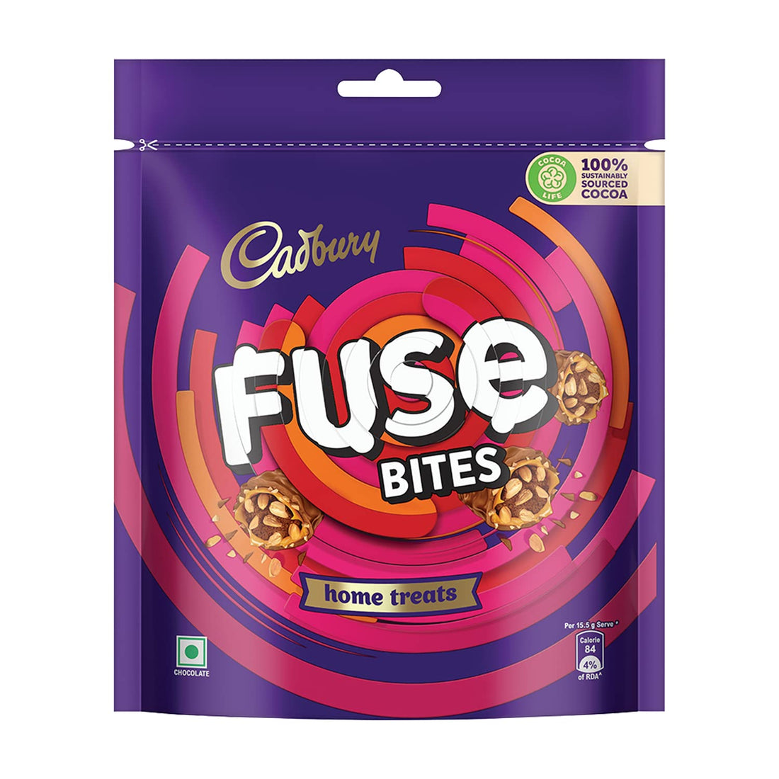 Cadbury Fuse Peanut & Caramel filled Chocolate Home Treats Front