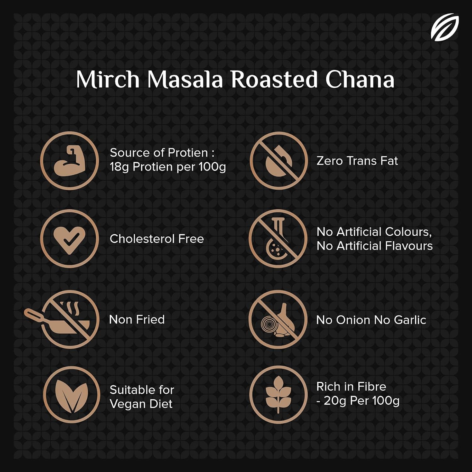 SHREGO Mirch Masala Roasted Chana, Snack and Namkeen Info