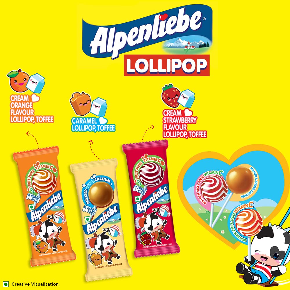 Alpenliebe Pop Assorted Lollipops, flavours