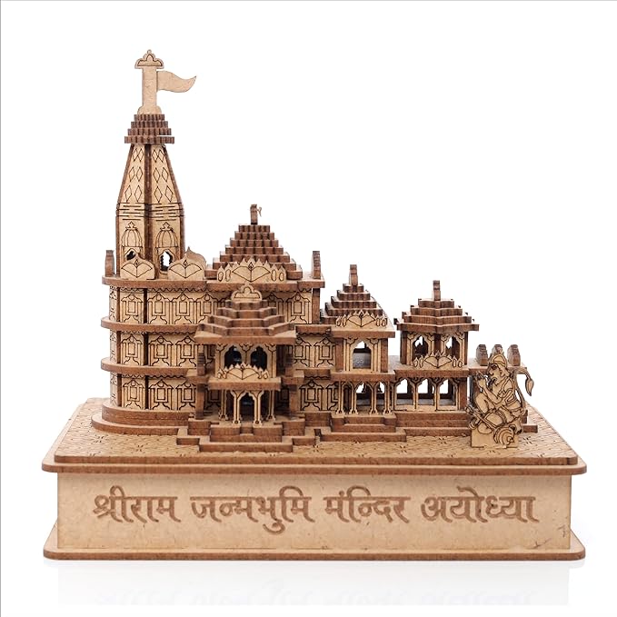 Laser Art Ram Mandir Ayodhya Model 3D Replica