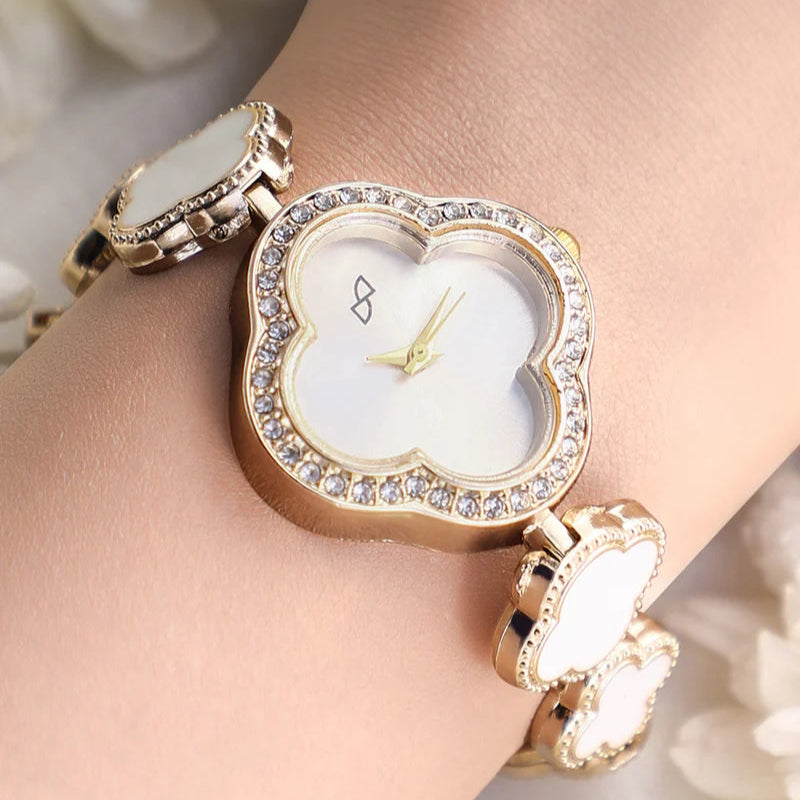 The Clover Watch – Ivory White