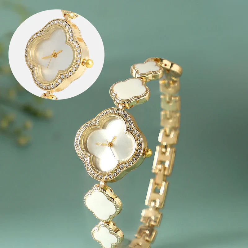 The Clover Watch – Ivory White