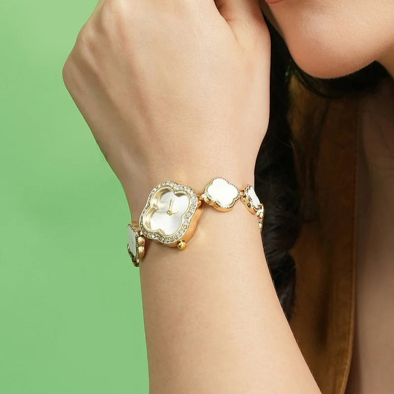 The Clover Watch – Ivory White