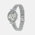 The Opulent Roman Round Watch – Metallic Silver