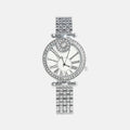 The Opulent Roman Round Watch – Metallic Silver