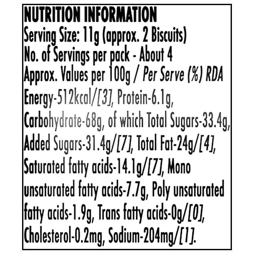 Britannia Good Day Chocochip Cookies Nutrition