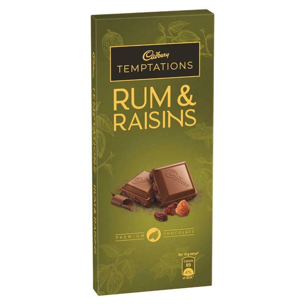 Cadbury Temptations Rum & Raisins Chocolate Front