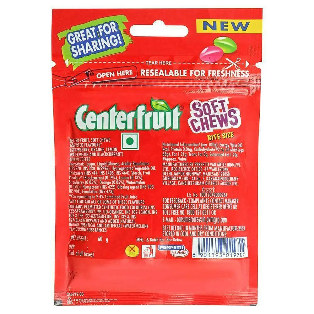 Center Fruit Soft Chews Back