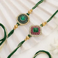 Dazzling CZ Rakhi, close up