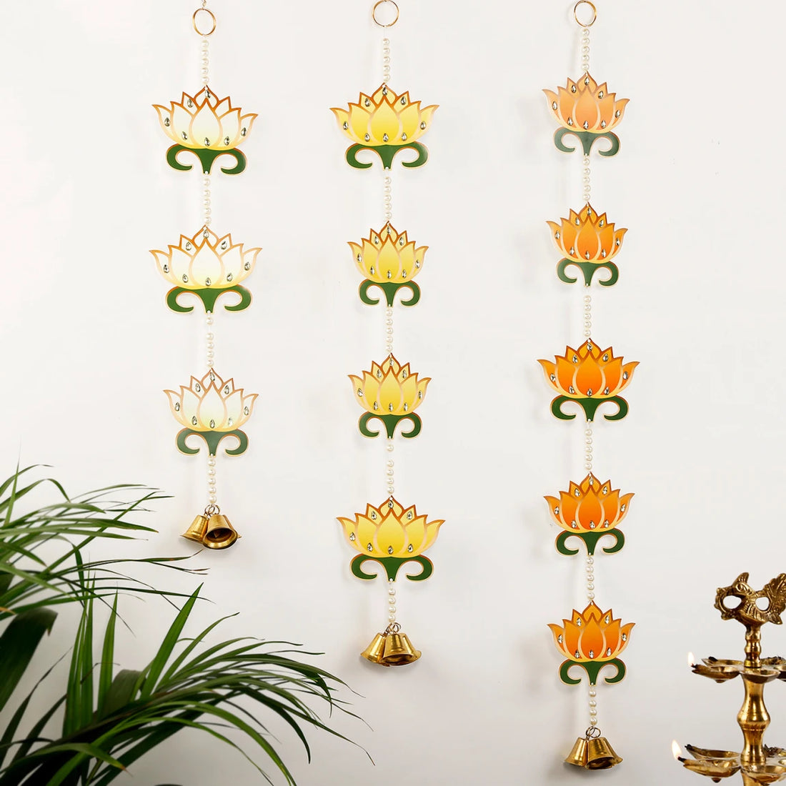 Lotus-Shaped Wall Hangings, front