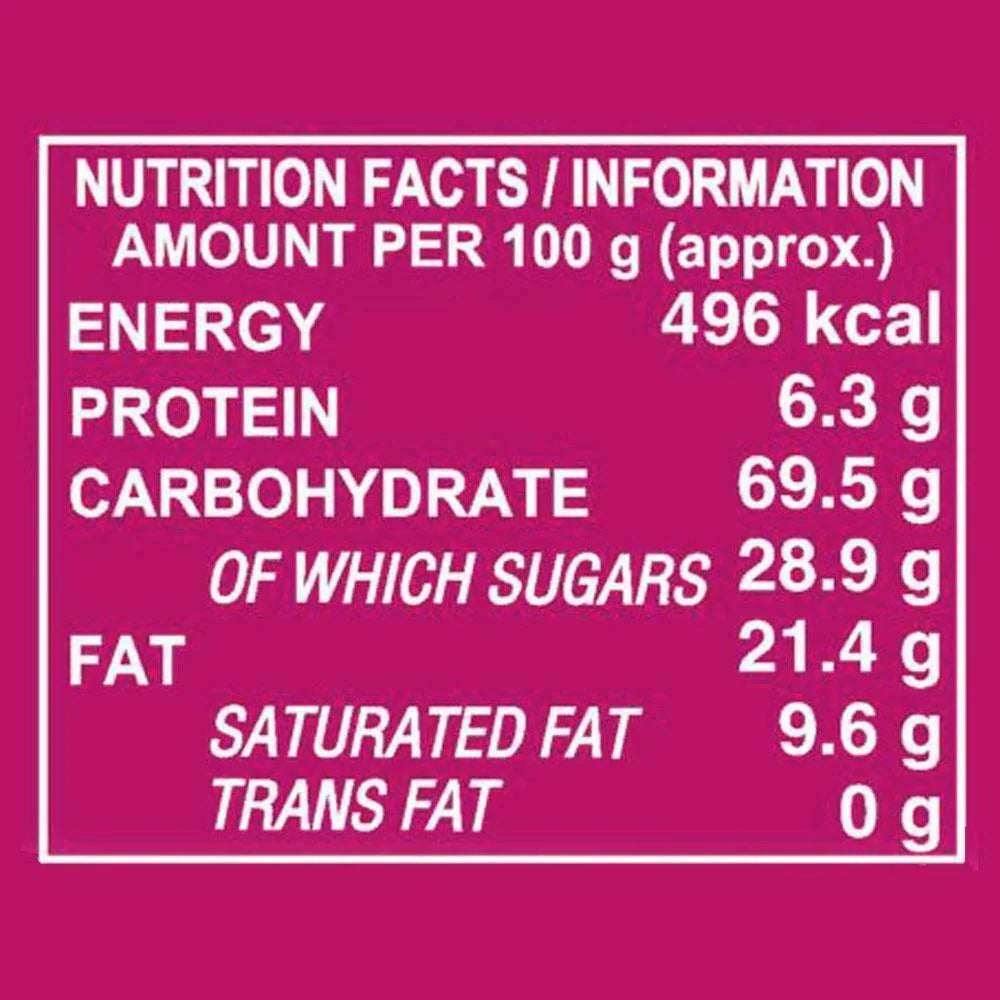 Parle Hide & Seek Almond Chocolate Chip Cookies Nutrition